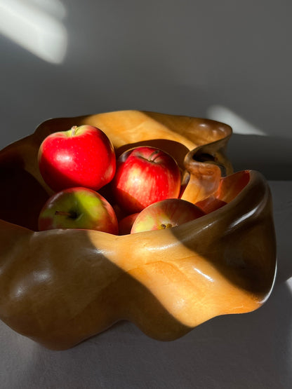 Large 1940s Birch Sculptural Bowl, Sweden