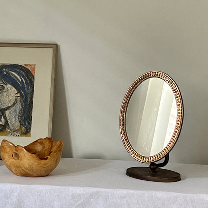 1960s Italian Copper Table Mirror