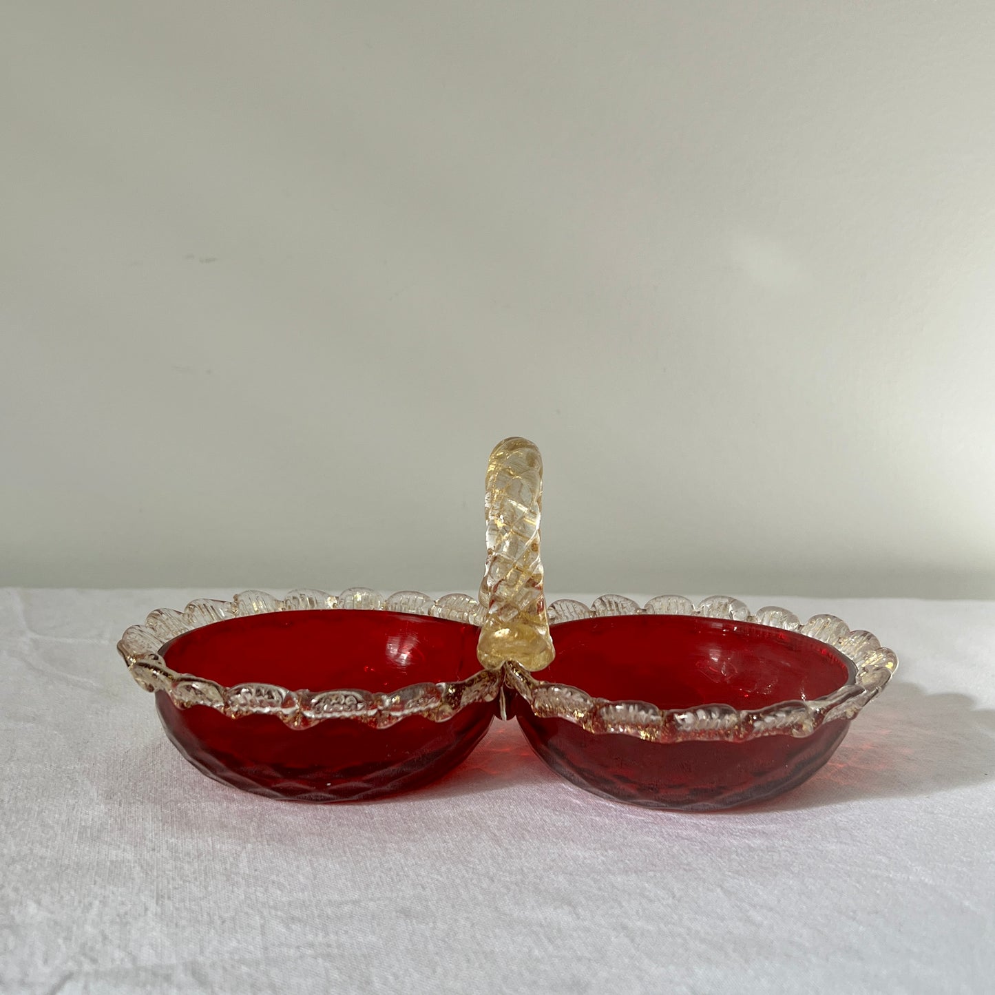 1950s Scalloped Murano Glass Catch-All