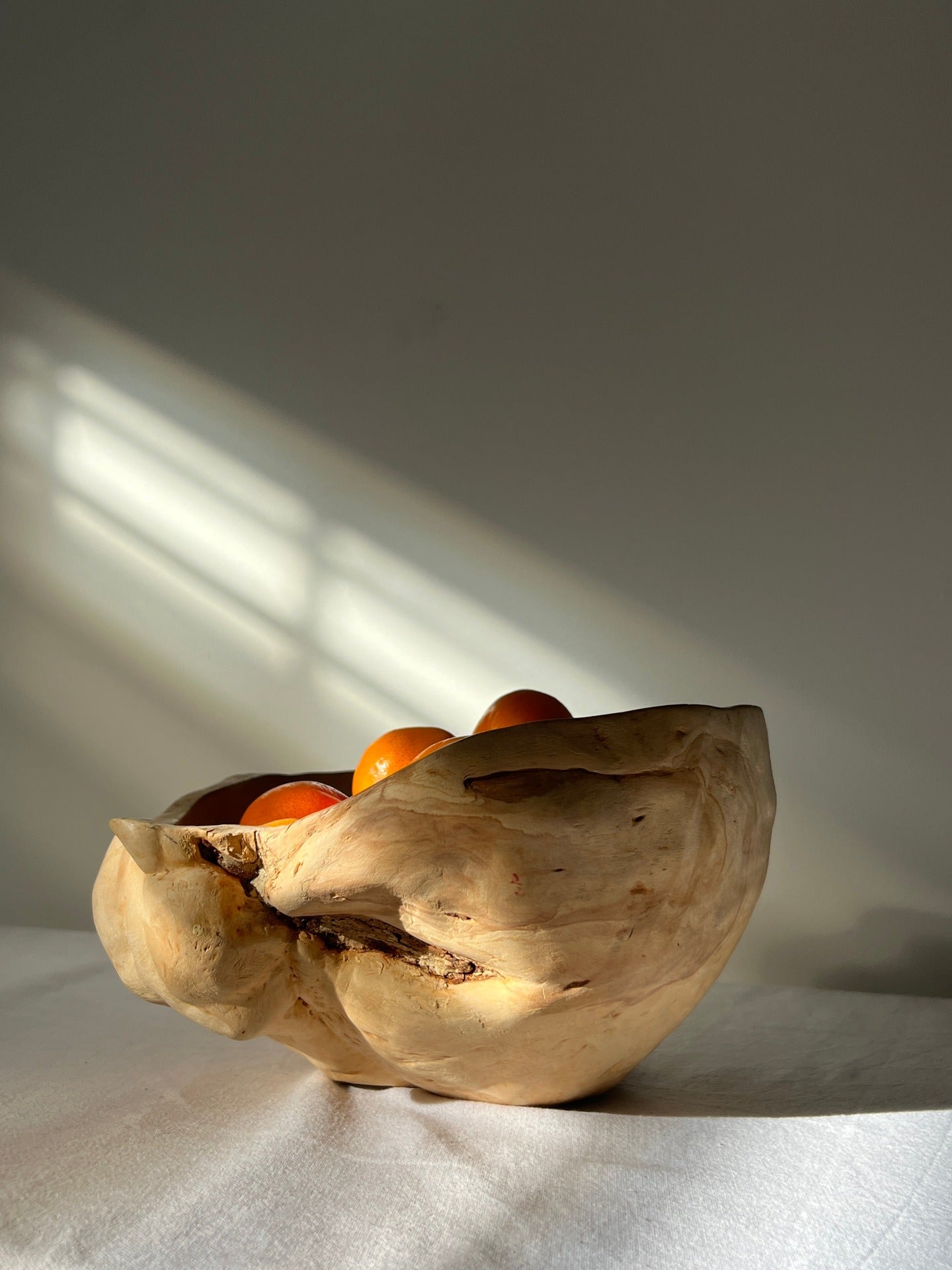 Large Pale Birchwood-Burl Bowl, Sweden