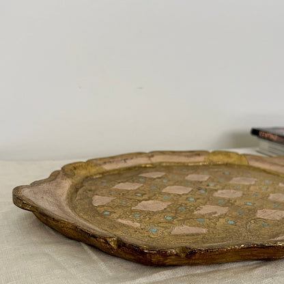 Hand-Painted 1950s Florentine Vanity Tray, Italy