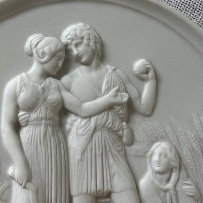 Set of Three Royal Copenhagen Bisque Relief Plaques