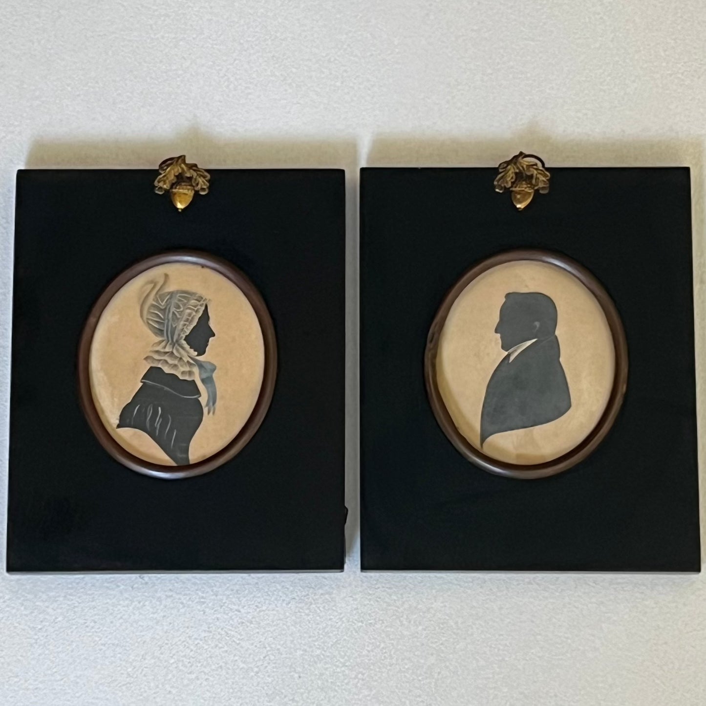 Pair of 1800s Silhouette Portraits, UK