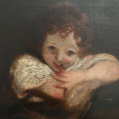 19th C. Danish Oil Portrait of a Child