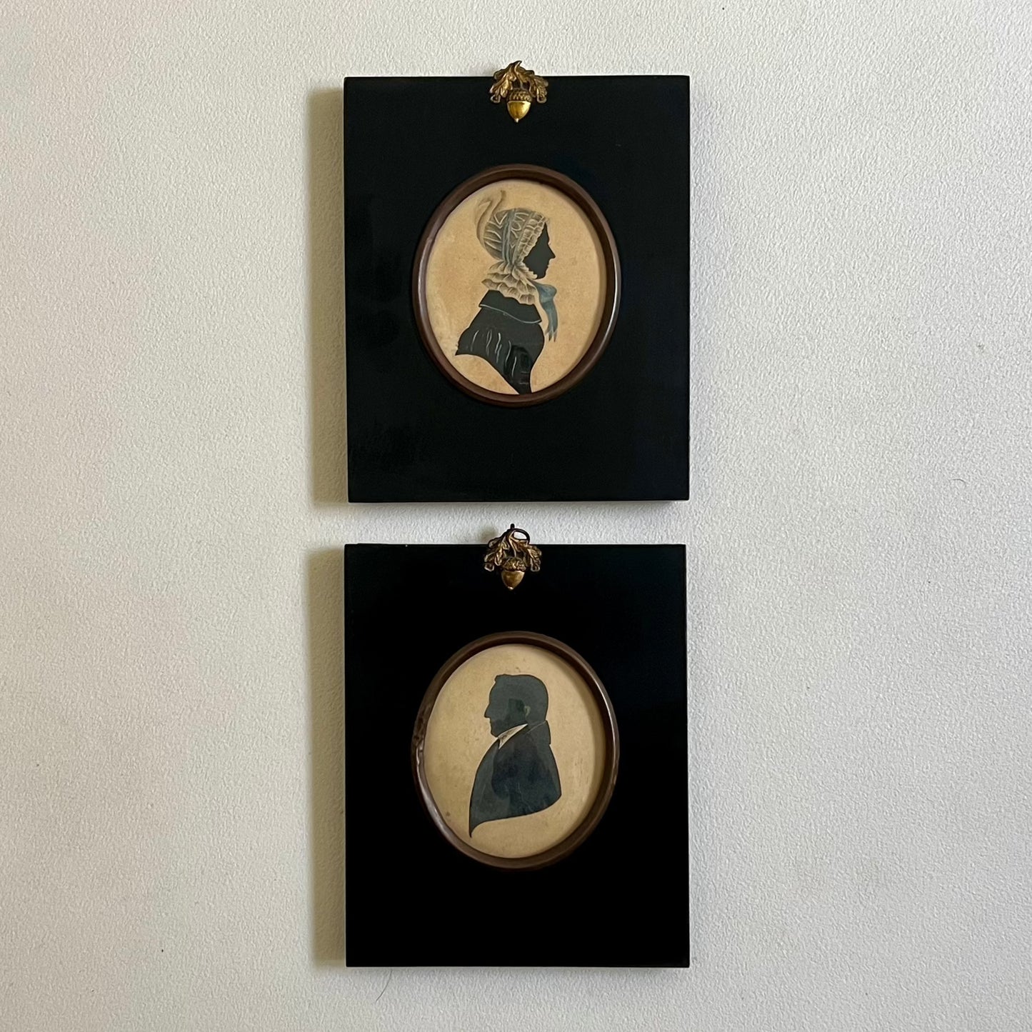 Pair of 1800s Silhouette Portraits, UK