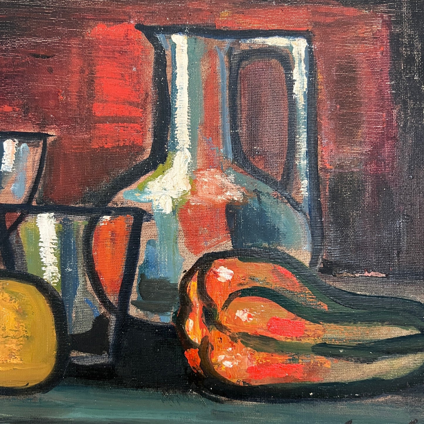 1940s Still Life of Fruit and Glassware, Sweden