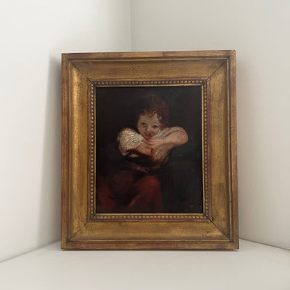 19th C. Danish Oil Portrait of a Child