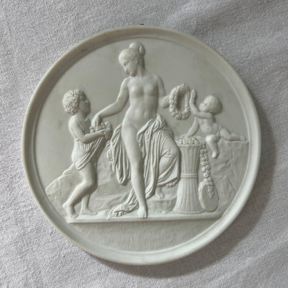 Set of Three Royal Copenhagen Bisque Relief Plaques