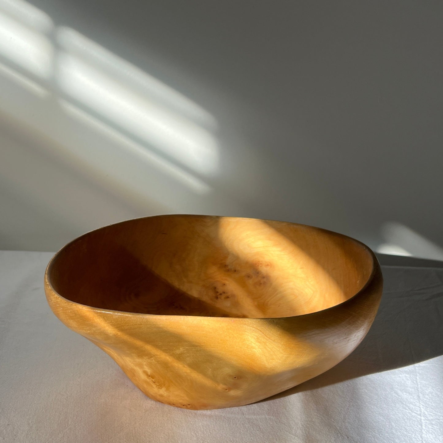 Sculptural Oval Burl Bowl, Sweden