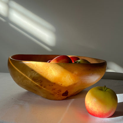 Sculptural Oval Burl Bowl, Sweden