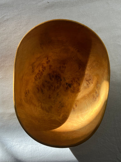 Sculptural Oval Burl Bowl, Sweden