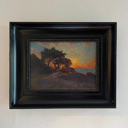 1922 Oil Painting by Valdemar Nyström, ‘Landscape at Dusk’