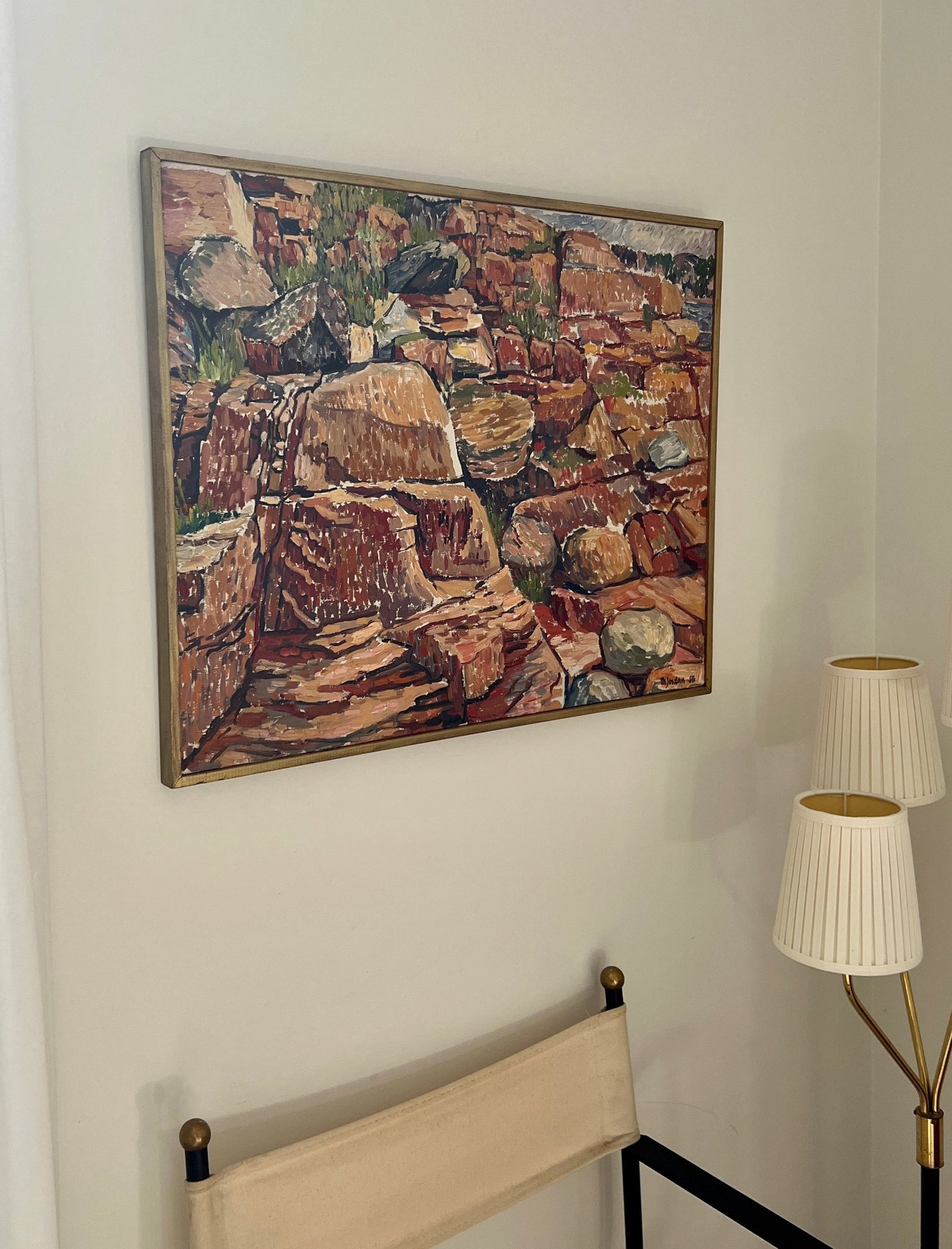 Large Framed Landscape by Thore Jordan