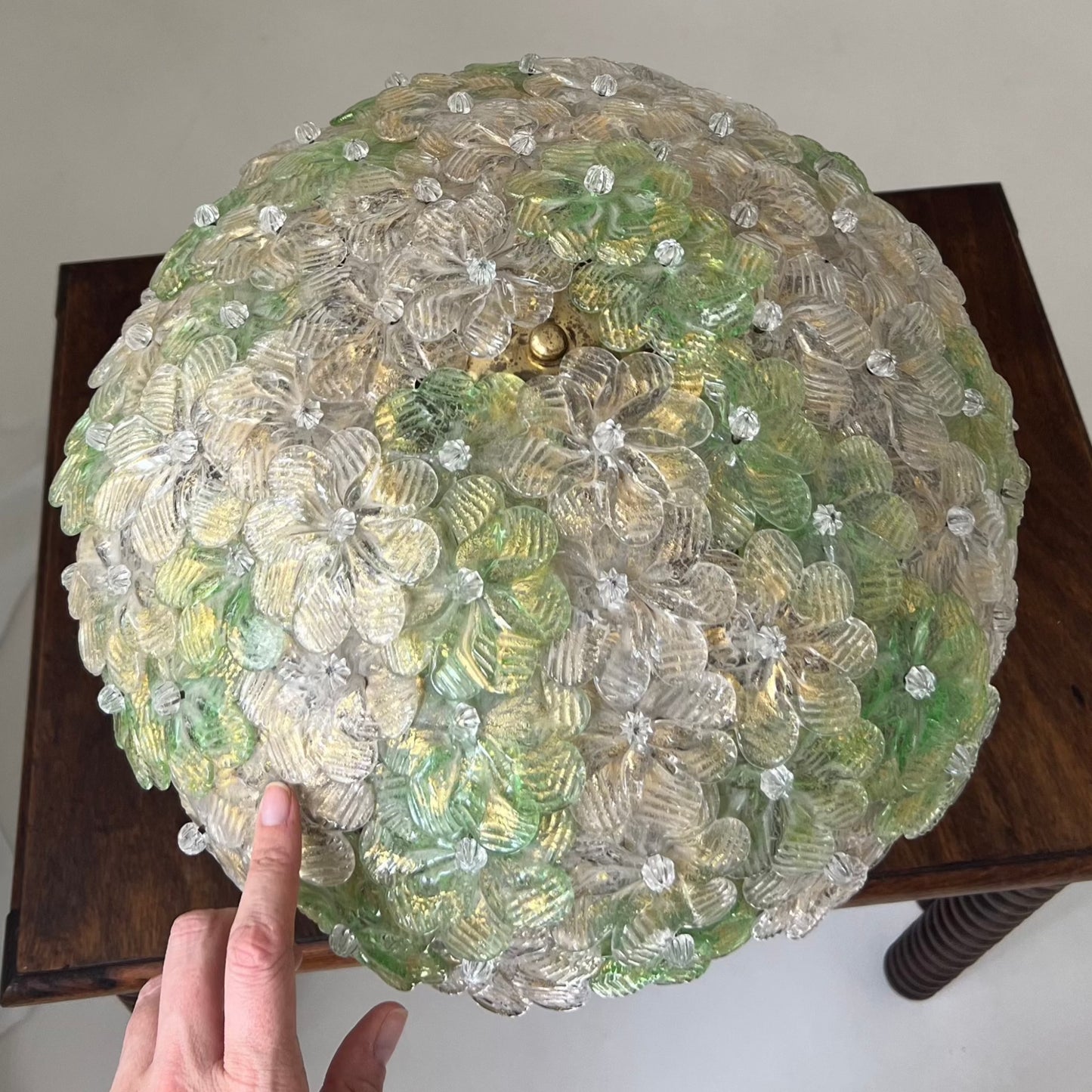 Large 1960s Murano Flower lamp by Archimede Seguso